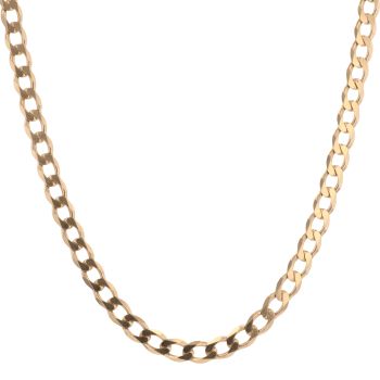 9ct Yellow Gold Curb Chain 18"