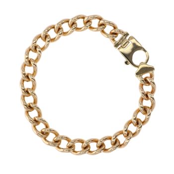 9ct Yellow Gold Curb Bracelet 8"
