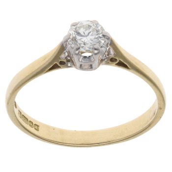 18ct Yellow Gold 0.45ct Brilliant Cut Diamond Solitaire Ring
