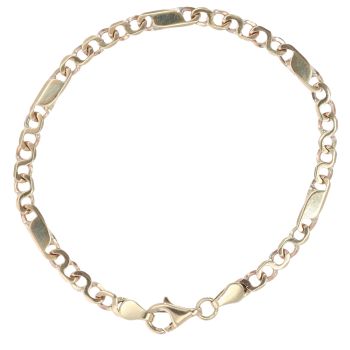 9ct Yellow Gold Infinity Link Bracelet 7"