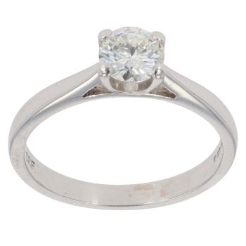18ct White Gold 0.50ct Brilliant Cut Diamond Solitaire Ring
