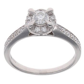 Platinum 0.53ct Brilliant Cut Diamond Solitaire Ring