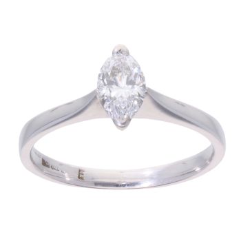 18ct White Gold 0.50cts Diamond Solitaire Ring