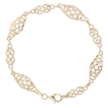 9ct Yellow Gold Celtic Fancy Bracelet 7.5"