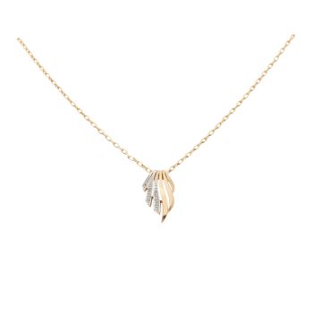 9ct Yellow Gold 0.10ct Diamond Pendant And Chain 18"