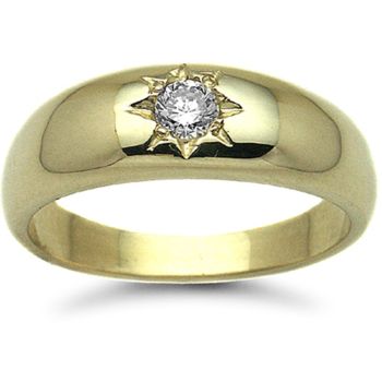 9 Carat Yellow Gold 0.25pts Diamond Ring