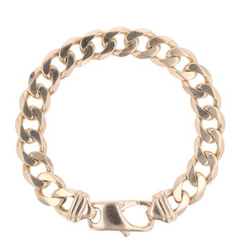 9ct Yellow Gold Curb Bracelet 9"