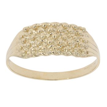 9ct Yellow Gold Five Row Keeper Ring