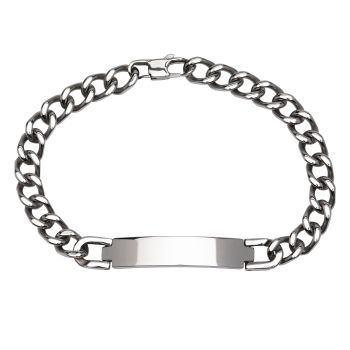 Stainless Steel I.D. Curb Bracelet