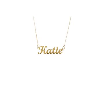 9ct Yellow Gold Personalised Script Name Necklace