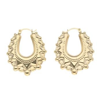 9ct Yellow Gold Creole Earrings