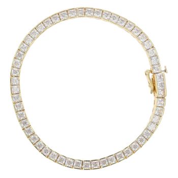 18ct Yellow Gold Cubic Zirconia Bracelet 7"