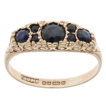 9ct Yellow Gold Sapphire Fancy Ring