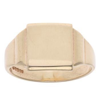 9ct Yellow Gold Plain Signet Ring