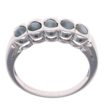 9ct White Gold Cats Eye Ring