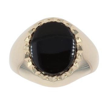 9ct Yellow Gold Onyx Signet Ring