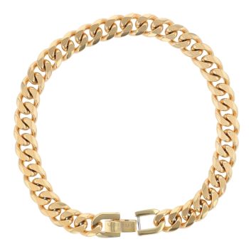 Unique & Co Stainless Steel and Yellow Gold IP Plating Curb Bracelet