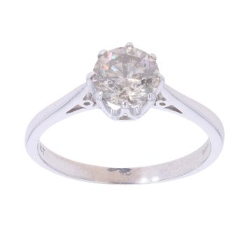 9ct White Gold 1.00ct Brilliant Cut Diamond Solitaire Ring