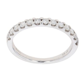 9ct White Gold 0.35ct Brilliant Cut Diamond Half Eternity Ring