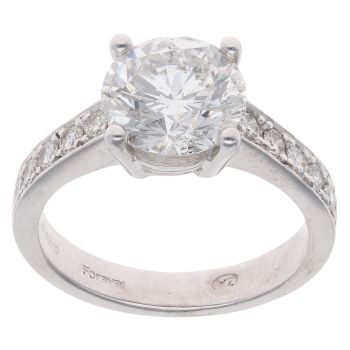 14ct White Gold 2.85ct Brilliant Cut Diamond Solitaire Ring