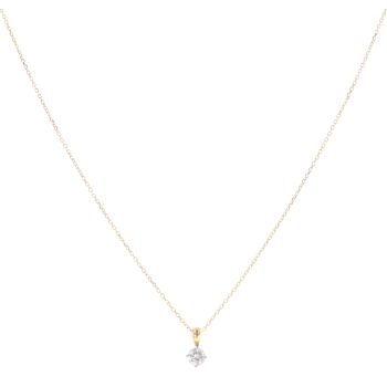 18ct Yellow Gold 0.33ct Brilliant Cut Diamond Solitaire Pendant And Chain 18"
