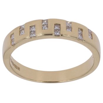 18ct Yellow Gold 0.25ct Princess Cut Diamond Fancy Ring