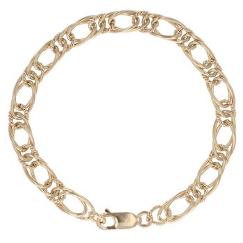 9ct Yellow Gold Fancy Twist Bracelet 7.5"