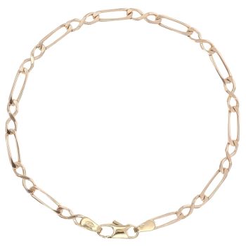 9ct Yellow Gold Figaro Bracelet 7"