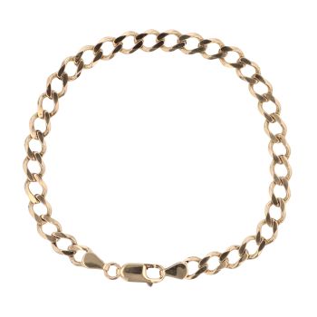 9ct Yellow Gold Curb Bracelet 8.5"