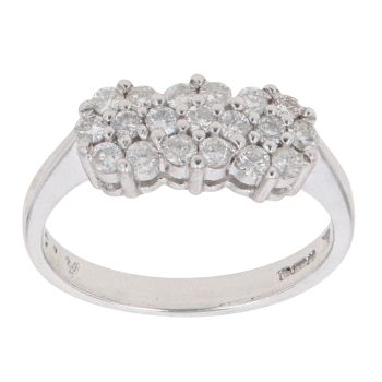18ct White Gold 0.50ct Brilliant Cut Diamond Cluster Ring