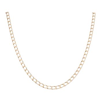 9ct Yellow Gold Square Link Curb Chain 22"