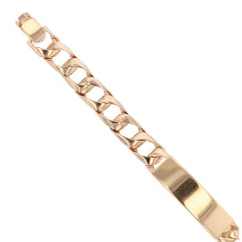 9ct Yellow Gold Curb ID Bracelet 8.5"
