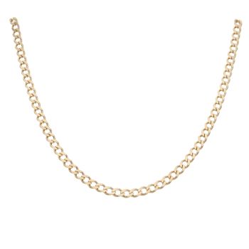 9ct Yellow Gold Curb Chain 18"