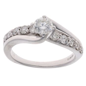 18ct White Gold 1.00ct Brilliant Cut Diamond Solitaire Ring