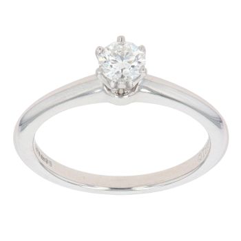Tiffany & Co. Platinum 0.31ct Brilliant Cut Diamond Solitaire Ring