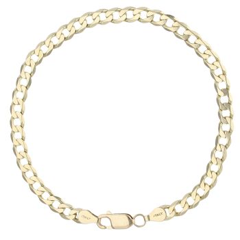 9ct Yellow Gold Curb Bracelet 9"