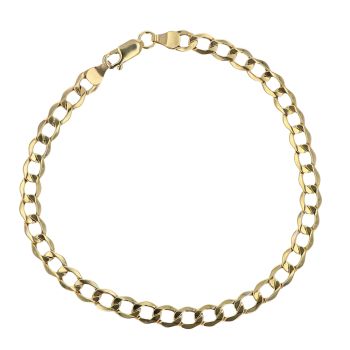 9ct Yellow Gold Curb Bracelet 8.5"