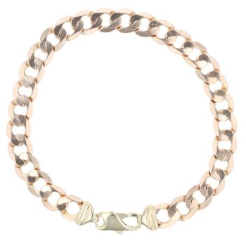 9ct Yellow Gold Curb Bracelet 9"