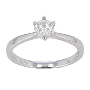 Platinum 0.50ct Diamond Solitaire Ring