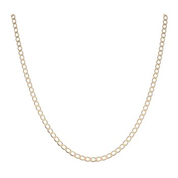 9ct Yellow Gold Curb Chain 18"