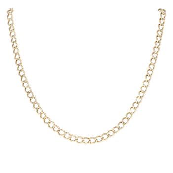 9ct Yellow Gold Curb Chain 22"