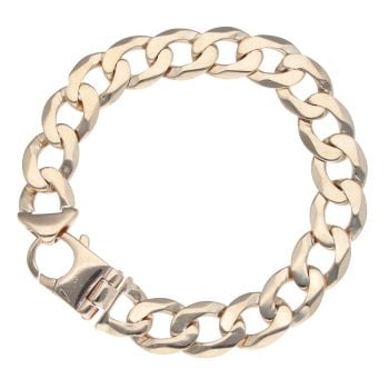 9ct Yellow Gold Curb Bracelet 9"