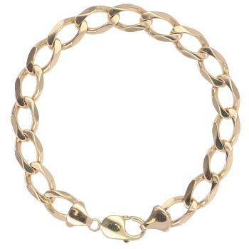 9ct Yellow Gold Curb Bracelet 8.5"