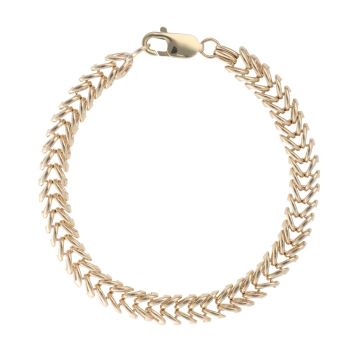 9ct Yellow Gold Fancy Bracelet 8"