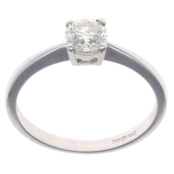 18ct White Gold 0.50ct Brilliant Cut Diamond Solitaire Ring