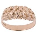9ct Rose Gold Two Row Keeper Ring