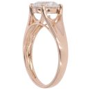 14ct Rose Gold Cubic Zirconia Single Stone Ring