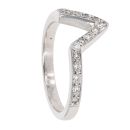 18ct White Gold 0.20ct Diamond Wishbone Ring