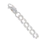 Silver Patterned and Plain Belcher Bracelet 9" By icesia