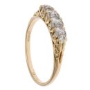 14ct Yellow Gold 0.50ct Brilliant Cut Diamond Five Stone Ring